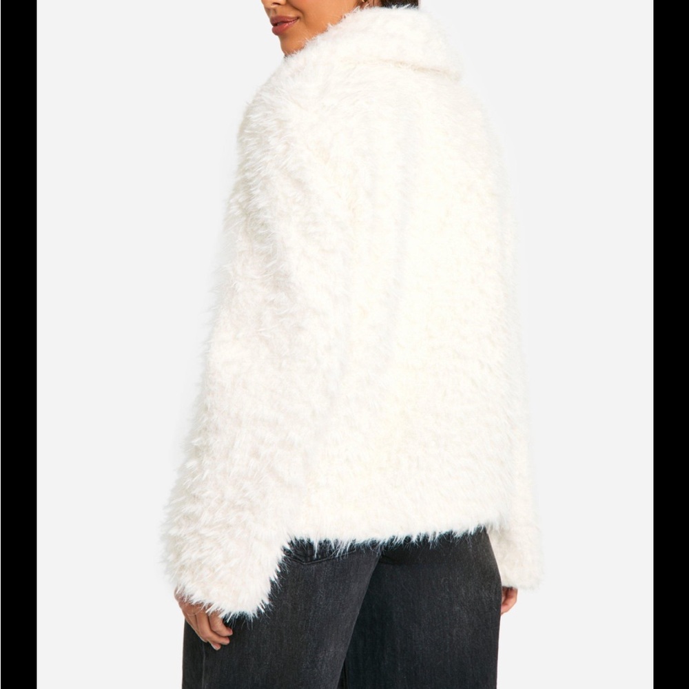 Torrid Cream Teddy Jacket Plush Faux Fur